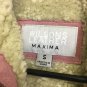 Wilsons Leather Maxima Pink Suede Coat Sherpa Lined Womens Small See Description