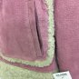 Wilsons Leather Maxima Pink Suede Coat Sherpa Lined Womens Small See Description