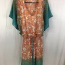 Bisou Bisou Womens Dress Size 6 Butterfly Sleeve Elastic Waist Paisley Michele B