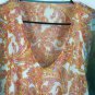 Bisou Bisou Womens Dress Size 6 Butterfly Sleeve Elastic Waist Paisley Michele B