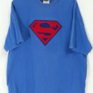 Vintage 2001 Blue Cotton Warner Bros. DC Comics Superman T-Shirt Size XL