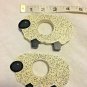 Sheep Napkin Rings Set Of 2 Avon Country Style Wooden Sheep