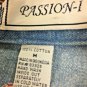 Passion 1 Jean Jacket Embroidered Hot Air Balloons Womens Size Medium Full Zip