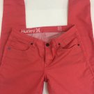 Hurley Red Pants Womens Size 30 Stretch Skinny Leg