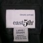 East 5th Genuine Leather Black Waist Length 3 Button Womens Jacket Size Large