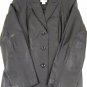 East 5th Genuine Leather Black Waist Length 3 Button Womens Jacket Size Large