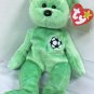 Ty Beanie Baby Kicks Soccer Bear Green 1998