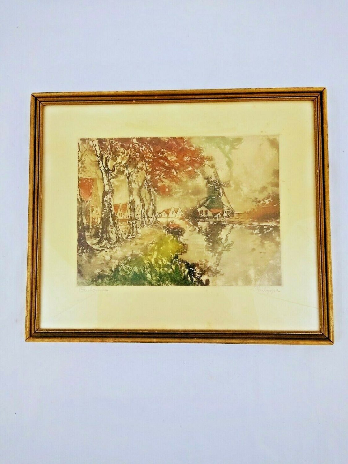 Genuine Original French Etching By Philippe "Autumn" Signed Imported From Paris