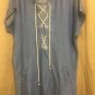 Spiaggia Dolce Dress Blue Lace Up Womens Size Medium