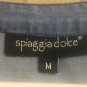 Spiaggia Dolce Dress Blue Lace Up Womens Size Medium