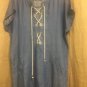 Spiaggia Dolce Dress Blue Lace Up Womens Size Medium