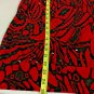 Fashion Bug Blouse Shirt Womens Small Cold Shoulder Red Black Shiny Summer
