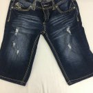 Amethyst Jean Shorts Distressed Womens Size 7 Long 13” Inseam