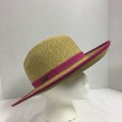 Sun And Sand Hat Church Sun Beach Hat Pink Edge Flat Back Cute