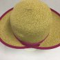 Sun And Sand Hat Church Sun Beach Hat Pink Edge Flat Back Cute