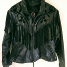 Vintage Just Leather San Jose Ca Womens Black Leather Motorcycle Jacket Size 16