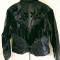 Vintage Just Leather San Jose Ca Womens Black Leather Motorcycle Jacket Size 16