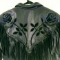 Vintage Just Leather San Jose Ca Womens Black Leather Motorcycle Jacket Size 16
