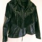 Vintage Just Leather San Jose Ca Womens Black Leather Motorcycle Jacket Size 16