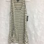 Allen B Tunic Tank Top Oatmeal/black Stripe Womens Size Large