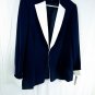 TAHARI by Arthur S Levine Navy/White Polyester/Spandex Blazer Womens Size 14 NWT