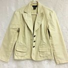 Odds And Evens Jacket Light Yellow Patchwork Flower Womens Large