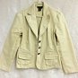 Odds And Evens Jacket Light Yellow Patchwork Flower Womens Large