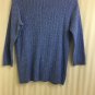 Karen Scott Sweater Womens Size Small 3/4 Sleeve Zipper Textured Cotton