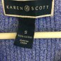Karen Scott Sweater Womens Size Small 3/4 Sleeve Zipper Textured Cotton