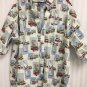 Harbor Bay Button Up Mens 4X Tall Woody Wagon Sailboat Cotton