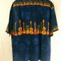 Winnie Fashion Made In Hawaii Blue Cotton Casual Button Down Mens Shirt Size XXL