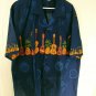Winnie Fashion Made In Hawaii Blue Cotton Casual Button Down Mens Shirt Size XXL
