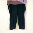 Nike Dri-Fit Navy Blue Purple Polyester Spandex Blend Leggings Womens Size Small