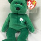 Ty Beanie Bear Erin Green Shamrock St Patricks Day 8” March 1997