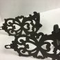 Vintage Cast Iron Wall Mount Candle Holders Set Of 2 Black