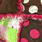 Girls Backpack Peace Patchwork Kids Pink Brown Smaller Pack