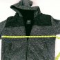 ROK Hand Crafted Black Grey Fleece Lined Quilted jacket Hoodie Kids Size 14/16