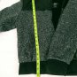 ROK Hand Crafted Black Grey Fleece Lined Quilted jacket Hoodie Kids Size 14/16