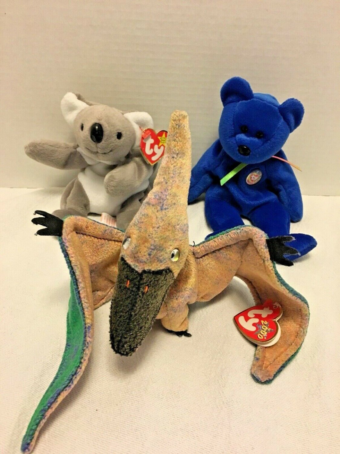 Ty Beanie Babies Swoop Mel Clubby Retired Lot Of 3 Very Nice