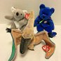 Ty Beanie Babies Swoop Mel Clubby Retired Lot Of 3 Very Nice