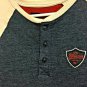 Levis Shirt Mens M Long Sleeve Blue White Red Levi Strauss 3 Button Pullover
