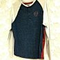 Levis Shirt Mens M Long Sleeve Blue White Red Levi Strauss 3 Button Pullover