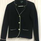 Ralph Lauren Cardigan Sweater Blazer Womens L Cotton Black