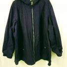 White Stag Reversible Navy Grey Polyester Fleece Womens Hooded Jacket 3X 22W-24W