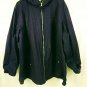 White Stag Reversible Navy Grey Polyester Fleece Womens Hooded Jacket 3X 22W-24W
