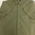 Cabelas Cotton Canvas Button Up Short Mens 3 XL TALL Khaki Green Outdoor Gear