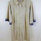 Vintage Air Jordan Gray Cotton Blend Velour Corduroy Mens Warm Up Shirt Size L