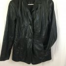 Winlit Leather Jacket Womens Small Lined Black Coat 27” Length Soft
