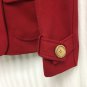 Guess Pea Coat Wool Blend Womens Small Double Breasted Red