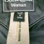 Outbrook Woman Genuine Black Leather Womens Lined Jacket Size 3X (24w/26w) NWOT